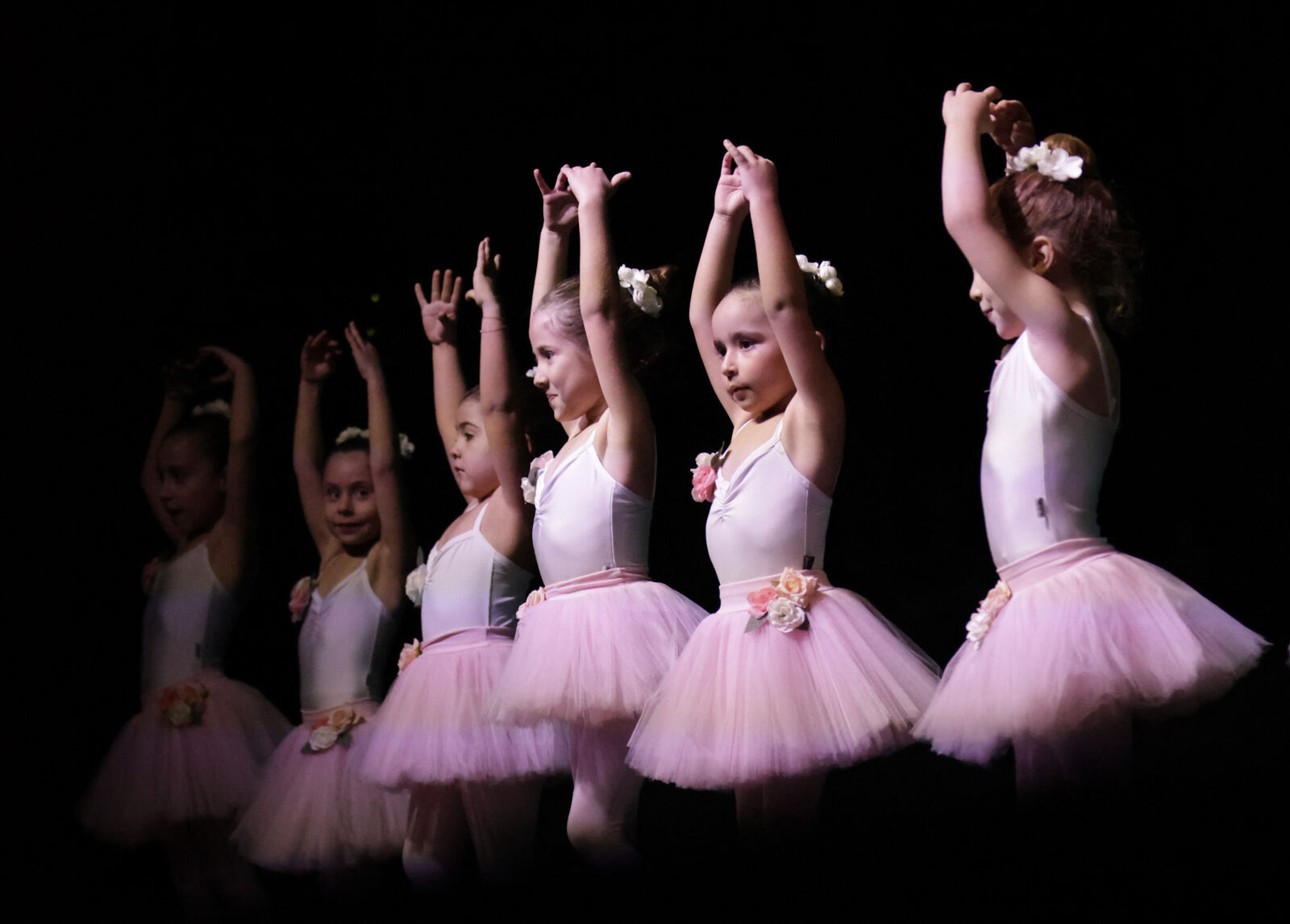 Alumnas del grupo infantil de Ballet Class en escena